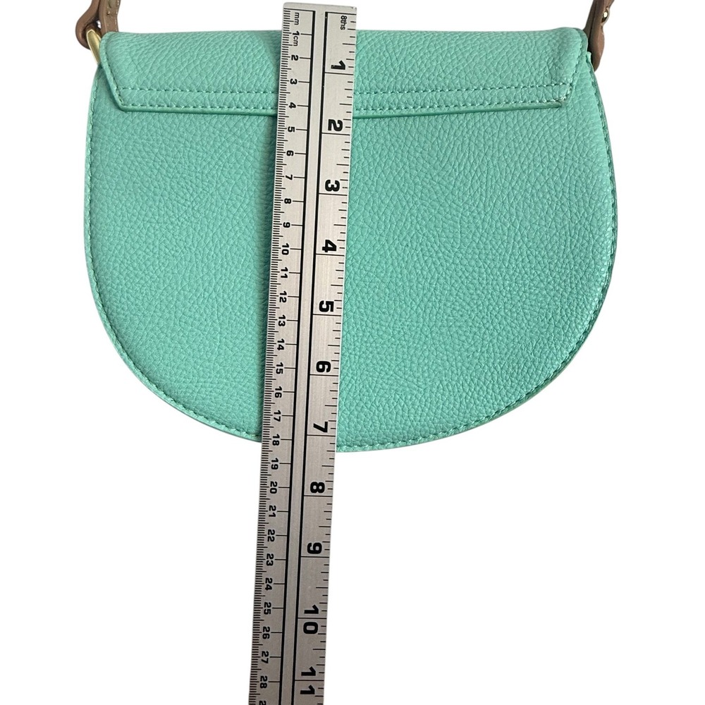 Charming Charlies Wonder Crossbody Bag Small Aquamarine Tan Tassel Saddle‎ Purse - Picture 9 of 10